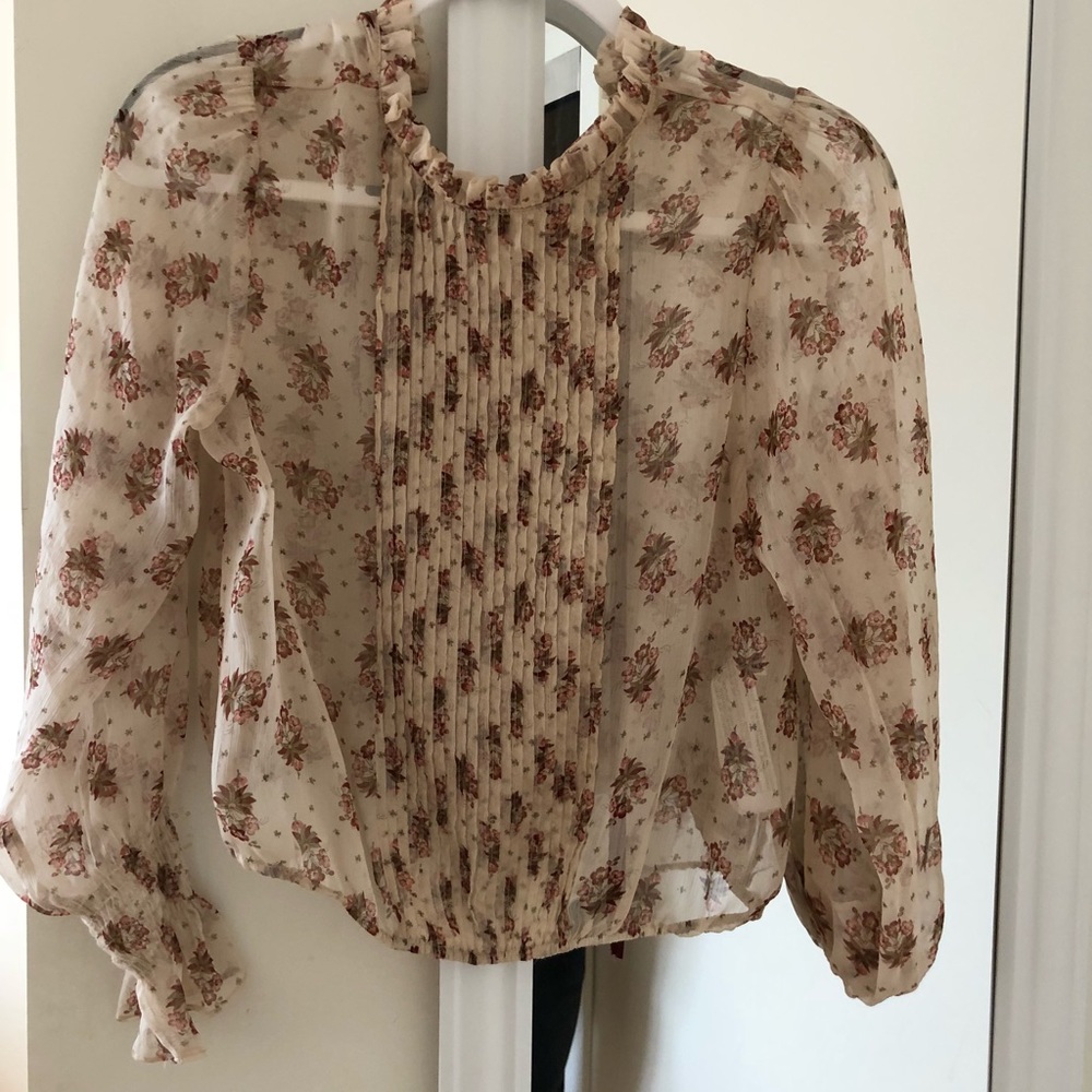 Zara floral blouse